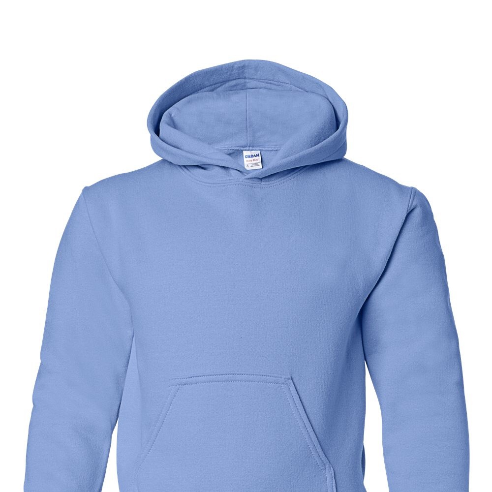 Gildan Youth Hooded Sweatshirt Hoodie. Color: Carolina Blue